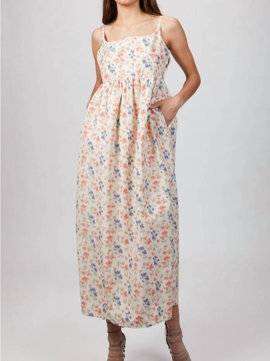 Rebecca Taylor Dresses & Skirts - Rebecca Taylor Emma Dress Women’s Size 2 Floral Maxi Cream Blush Blue Pockets